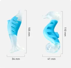 PU Nylon Toy For Dog Chewing Gum Seahorse Tuna Puppy Combination Set - 2Pcs - View 1