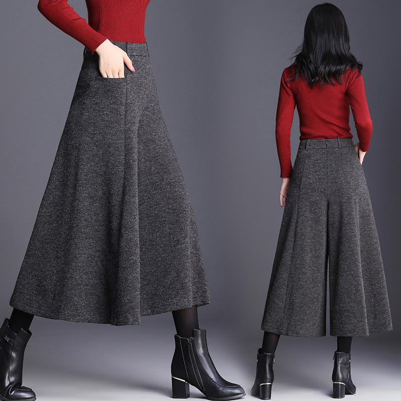 Title 5, Autumn And Winter New Woolen Trousers Cropped T...