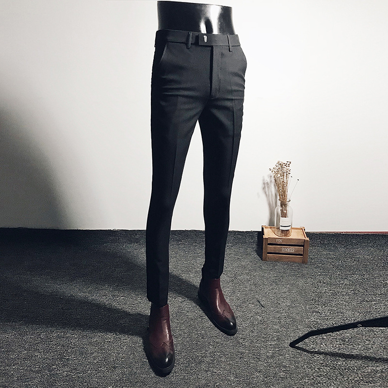 Title 4, Business Casual Britse broek Heren Zwart Stretch