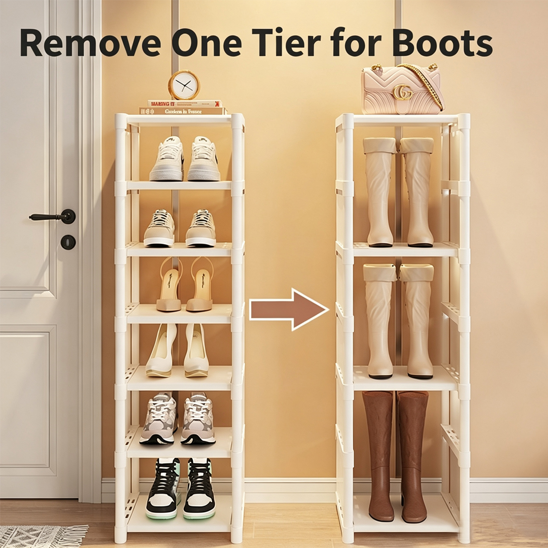 68 Tier Shoe Rack Metal Shoes Cabinet Storage Organiser Stand UK