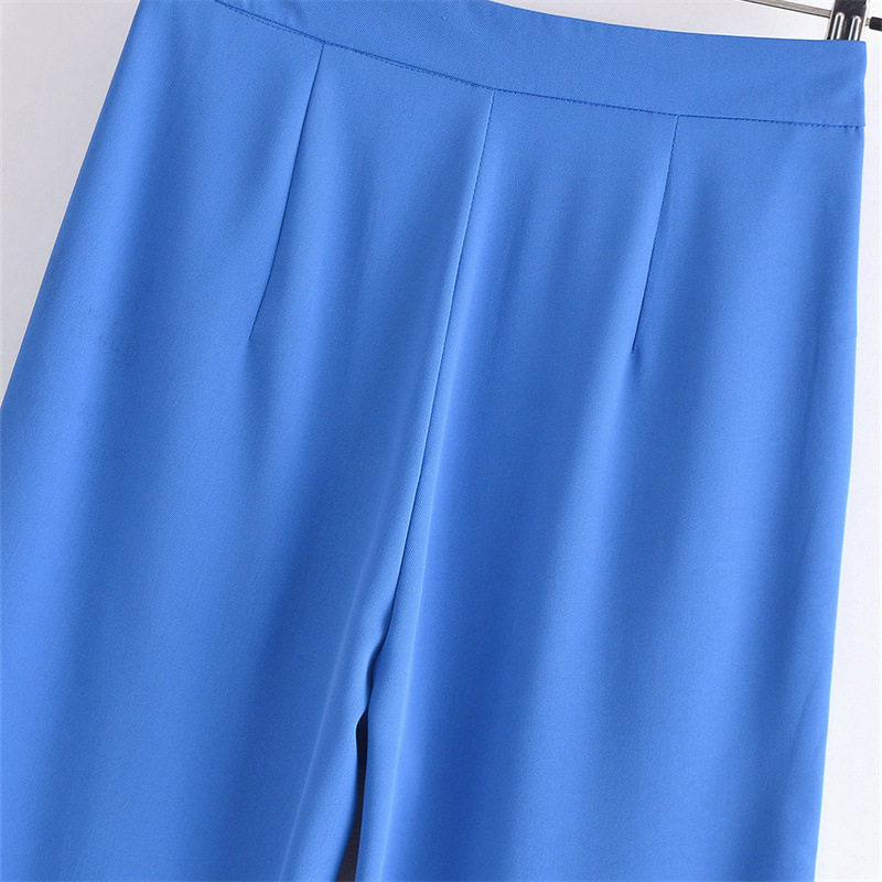 Title 4, Split Klein Blue Street Wide Leg broek. Stijlvo...