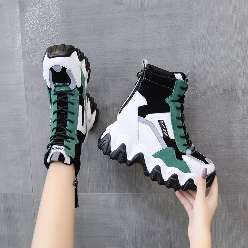 Thick-soled Mid-tube Martin Boots Women's Trendy Cool Fashion