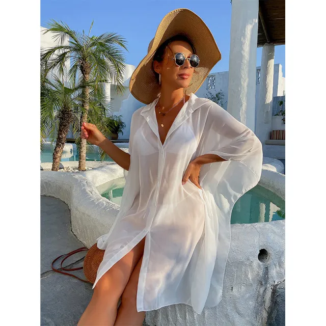 Loose All match Single breasted Sunscreen Jacket White - Shop at LoveMi