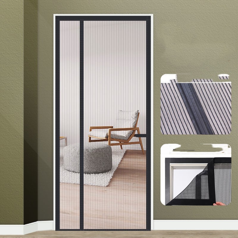 Magnetic Hands-Free Mesh Screen Door – Self-Sealing High-Density Insect Screen, Easy Tool-Free Installation, Pet and Kid-Friendly Magnetic Closure for Fresh Air and Bug Protection