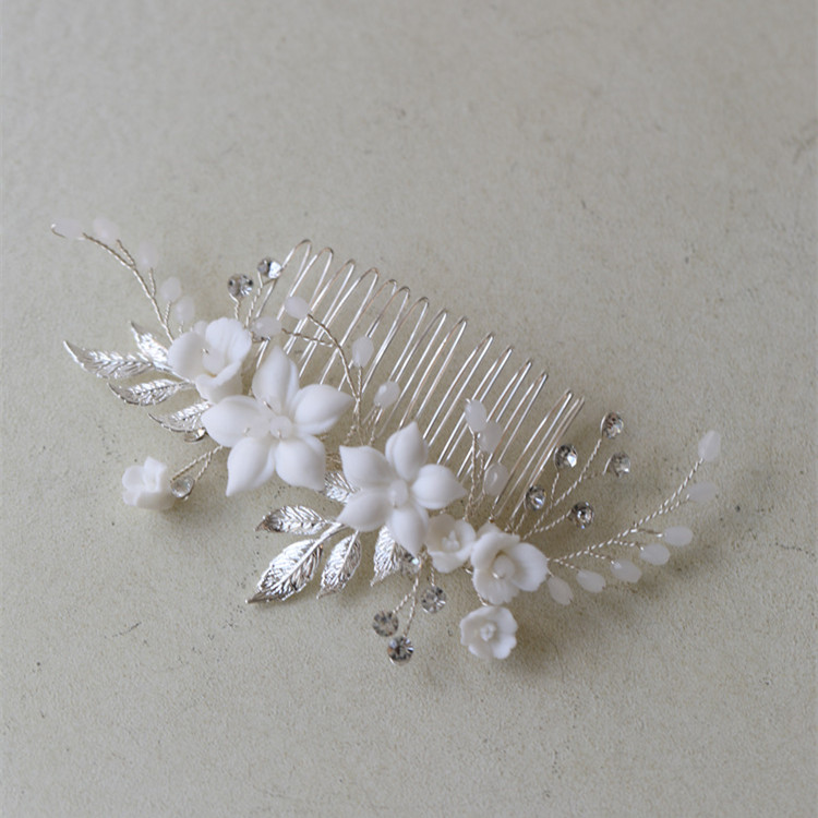 Bridal Headwear Beautiful Rhinestone Beaded Accessories Hair Comb