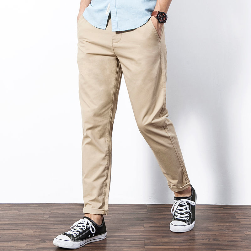 Title 8, Heren Casual Broek Recht Keramiek Geborsteld St...