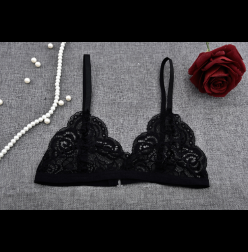 Lace Top And Corsage Bikini Top Black - Shop at LoveMi