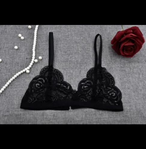 Lace Top And Corsage Bikini Top Black - Shop at LoveMi