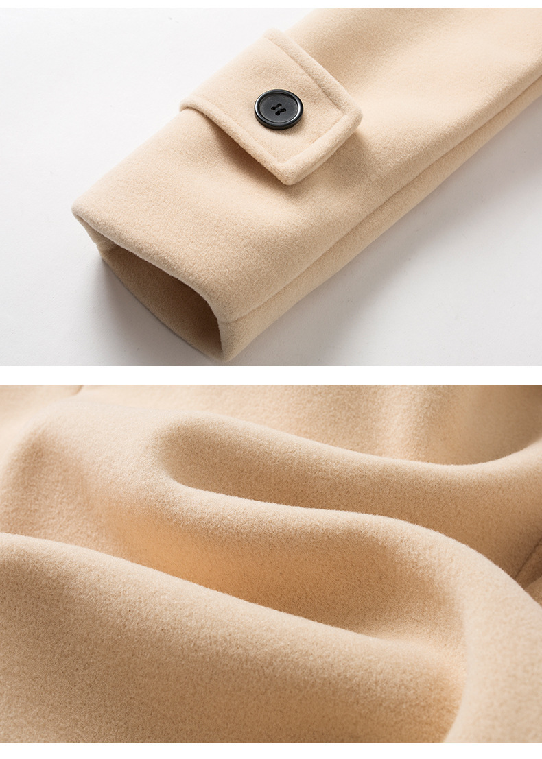 Youth Slim Mid-length Woolen Coat