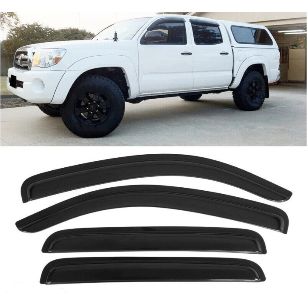 For 2005-15 T Oyota Tacoma Double Cab Window Visor Rain Deflector Guard 4PCS Set — foto 3