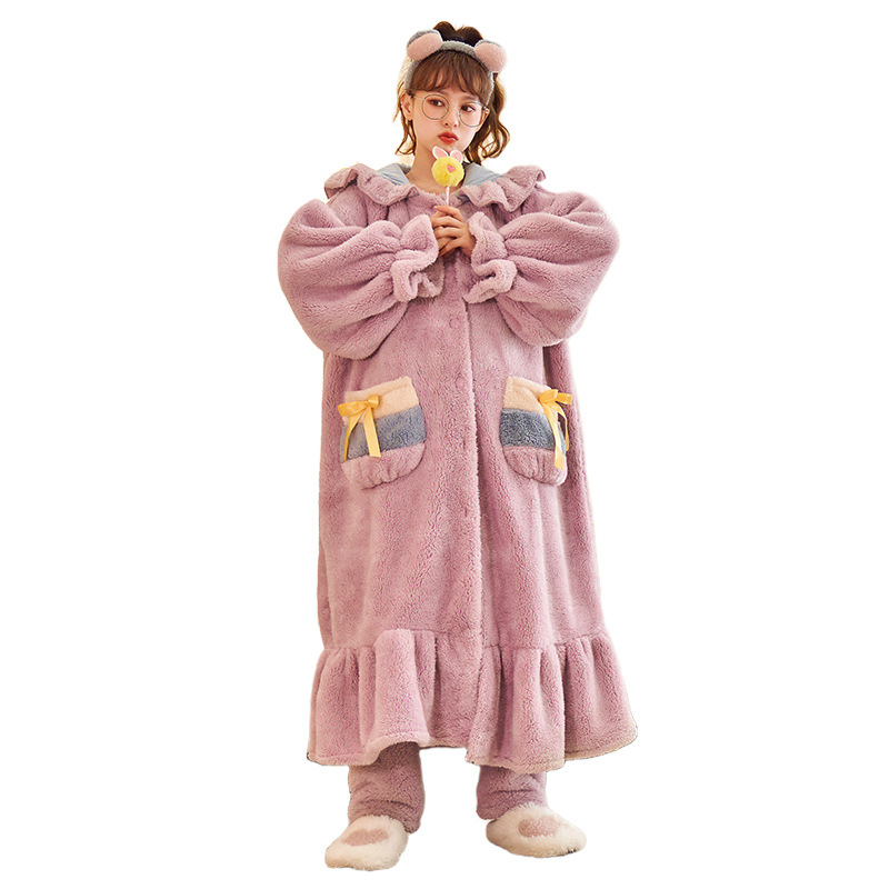 Title 3, Long Nightgown Cute Spring And Autumn Home Serv...