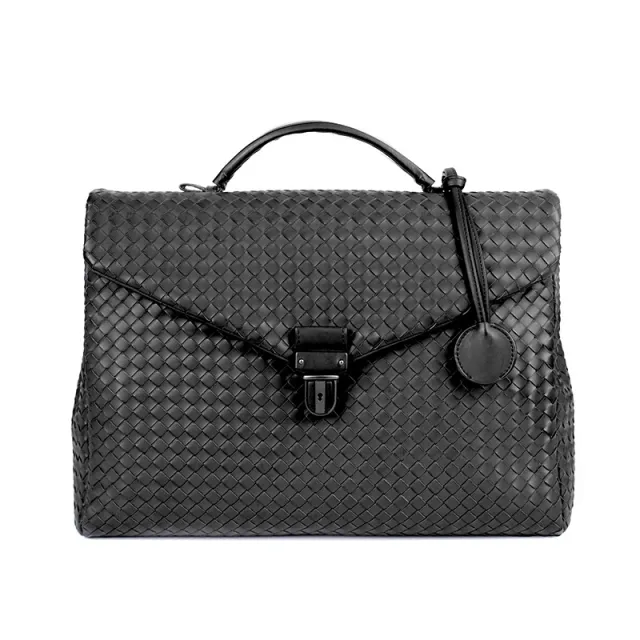 Men's Handbag Business Casual Clamshell Knitting Black - Shop at LoveMi
