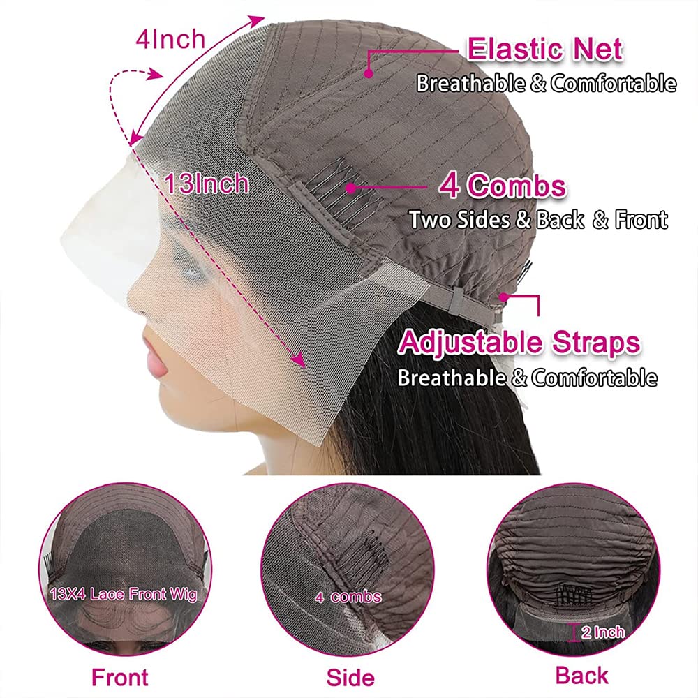 13x4 Lace Front Human Hair Wigs Natural Color Body Wave Density - Image 6