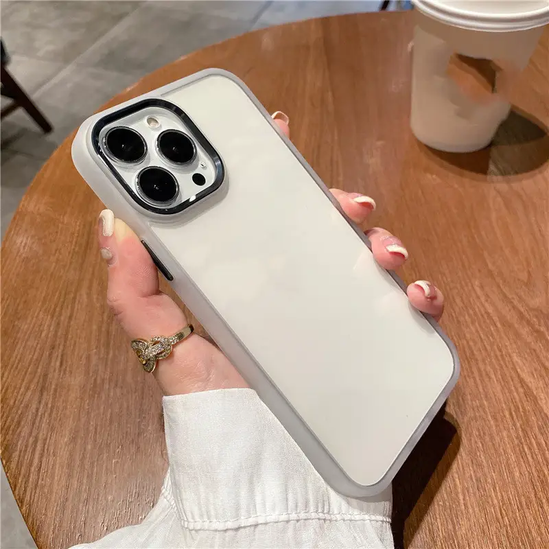 High-grade Metal Ring Transparent Mobile Phone Case
