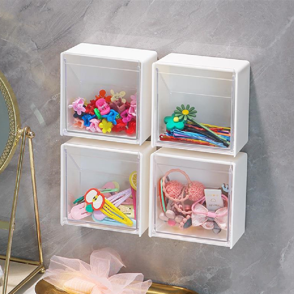 Bathroom Wall Makeup Removal Cotton Swab Storage Box Toilet