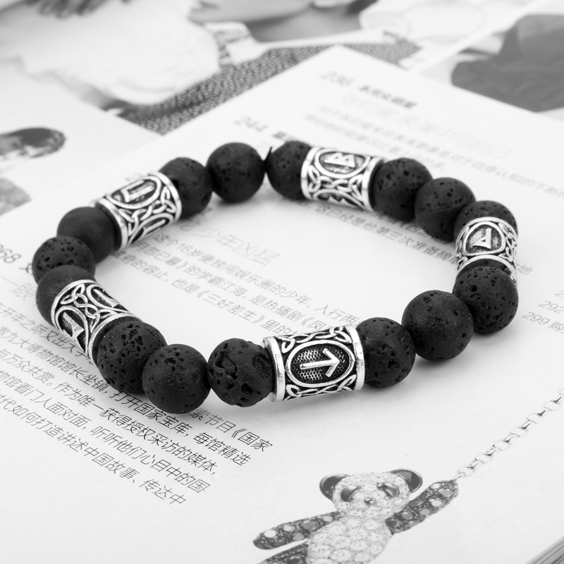 Women's Fashion Simple Volcanic Stone Bracelet Beaded