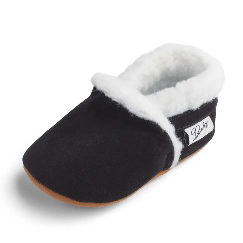 Fleece Multicolor Baby Soft Sole Shoes