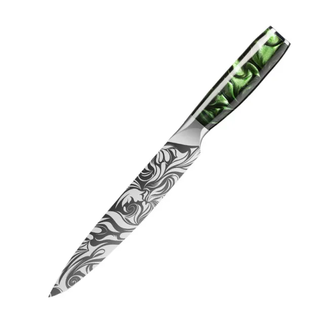 Laser Grain Stainless Steel 5CR15 Green 8Inch Meat Cleaver - Shop at LoveMi