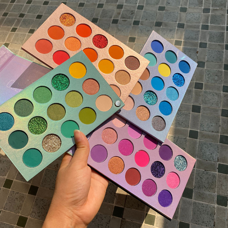 Color Eyeshadow Palette Pearlescent Blue And Green Sequins Europe And America - Shop at LoveMi