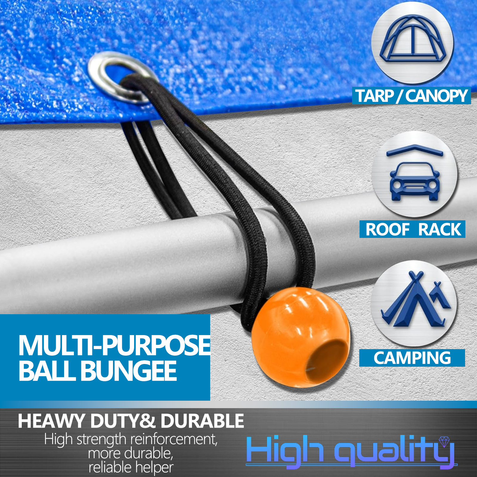 32-piece Set Of Rope Hooks, Elastic Ropes For Outdoor Awnings