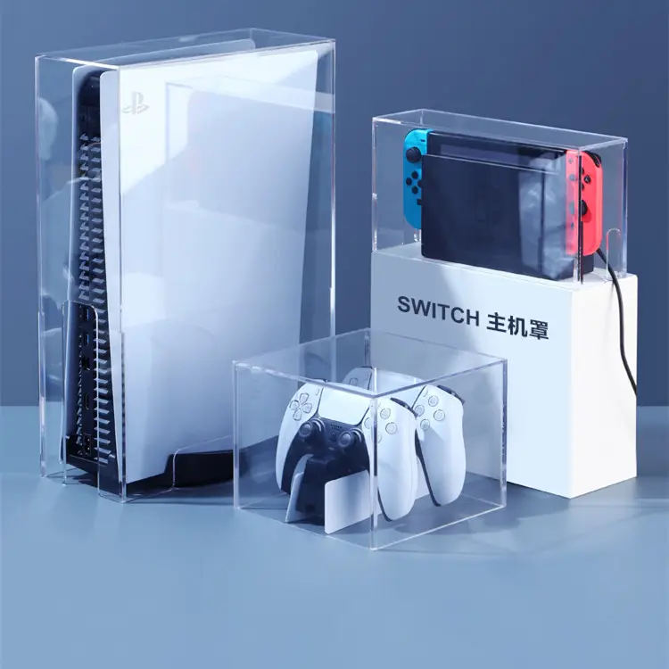 Handle Storage Box Acrylic Ps4slim Host Cooling