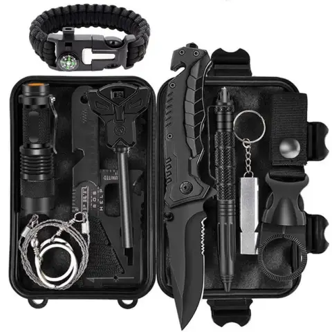 Outdoor Multifunctional Survival Tool Set Camping Equipment SOS First