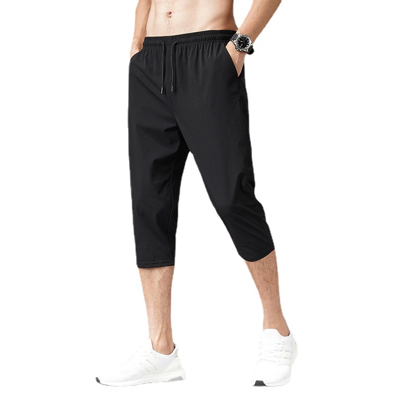 Men's Ice Silk Thin Cropped Pants Fashion