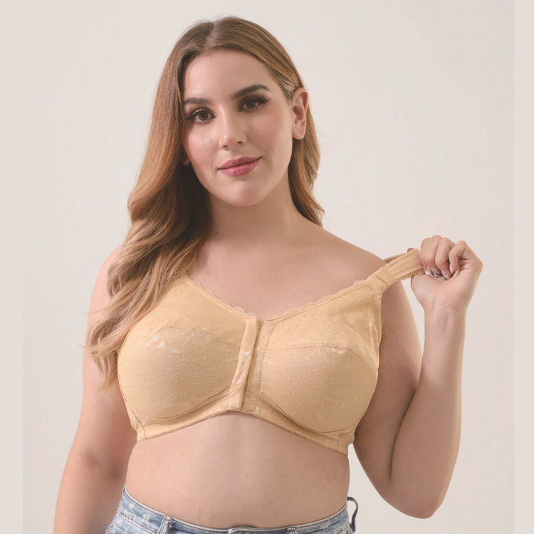 Title 2, New Large Size Bra Push Up Thin Front Button Un...