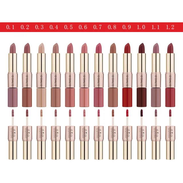 Double headed Matte Finish Lip Gloss Lipstick Two in one Color - Shop at LoveMi