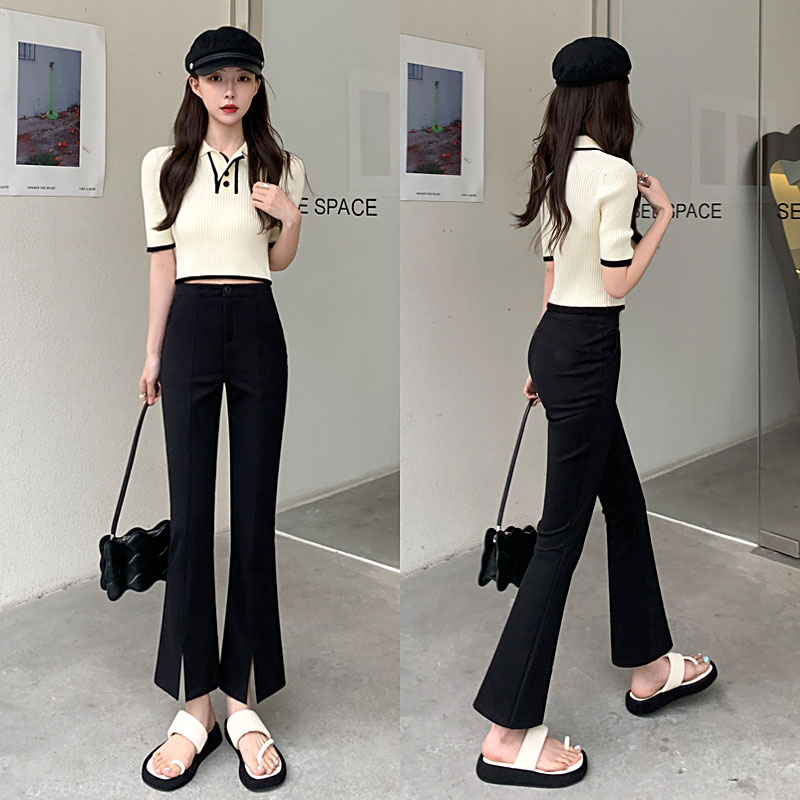 Title 5, Dames casual broek met hoge taille en slim fit,...