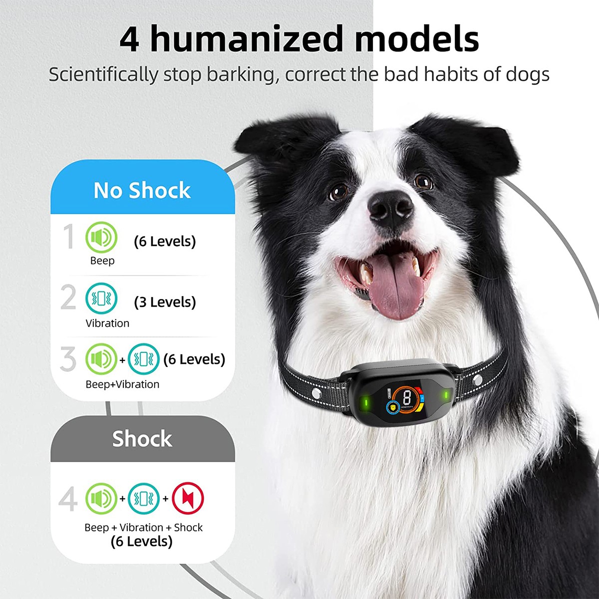 Anti Bark Electric Shock Dog Collar Stop Barking Pet Training Control UK — image 7