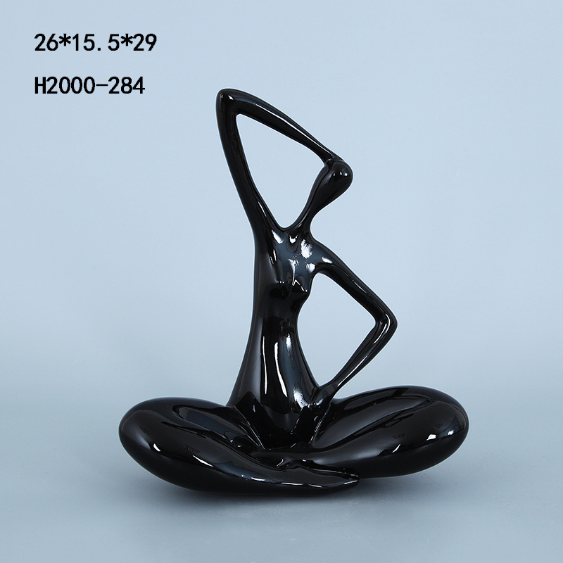 Modern character ornament resin abstract ornament (01white)