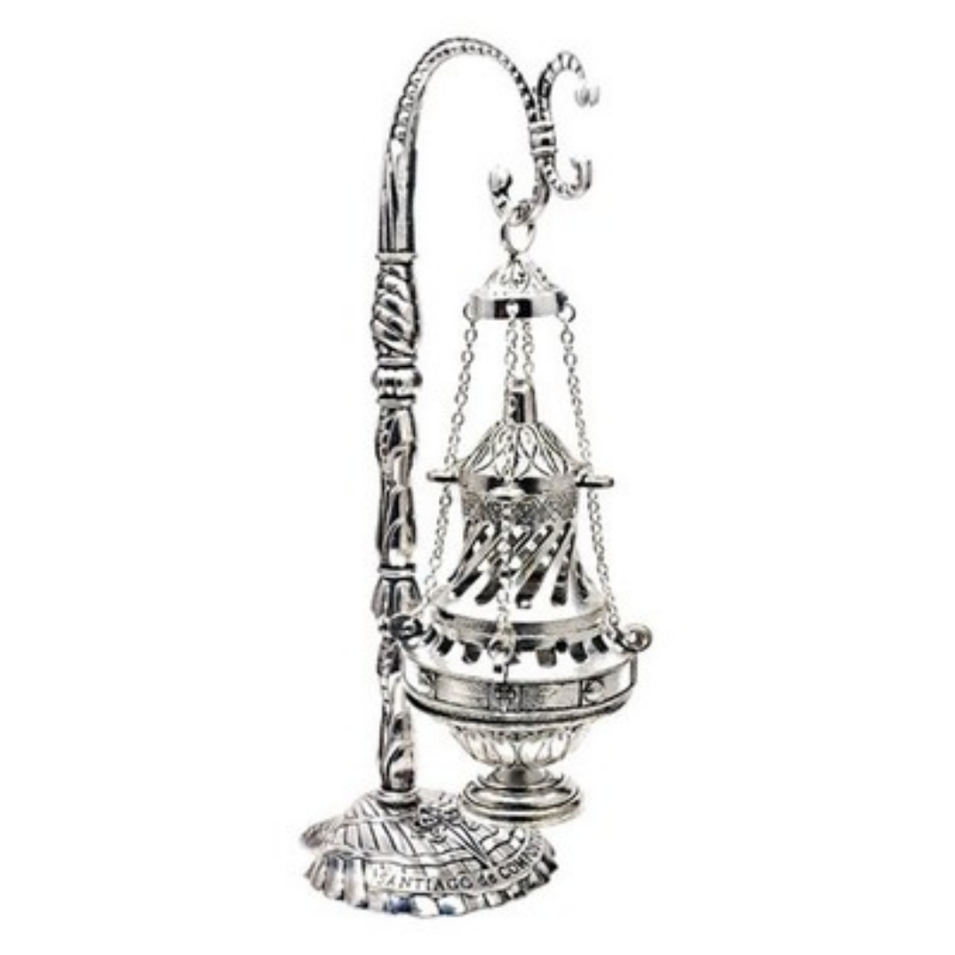 Baosity Ornate Catholic Church Hanging Censer, Charcoal Incense Burner — image 7