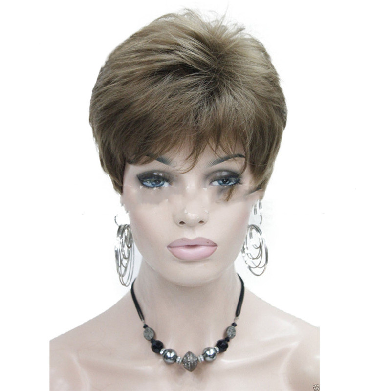 Fashion Short Fluffy Black And Brown Synthetic Fiber Headgear Brown - Shop at LoveMi