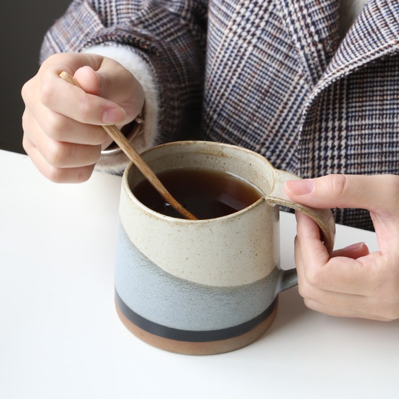 Retro Stoneware Hanging Ear Coffee Cup Household