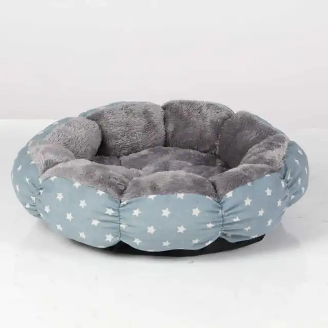 Cat Bed Cat Beds For Indoor Cats Calming Donut Bed For Puppy And Kitten Round Fluffy Pet Bed For Small Medium Dogs And Cats Blue - Shop at LoveMi