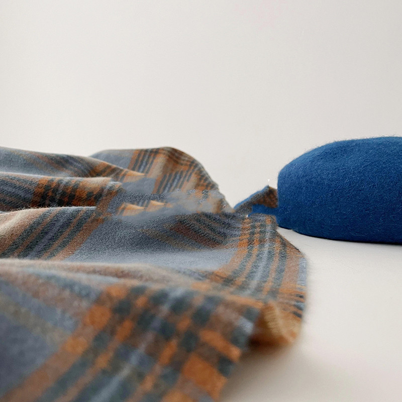 Fashion Faux Cashmere Warm Plaid Scarf Shawl