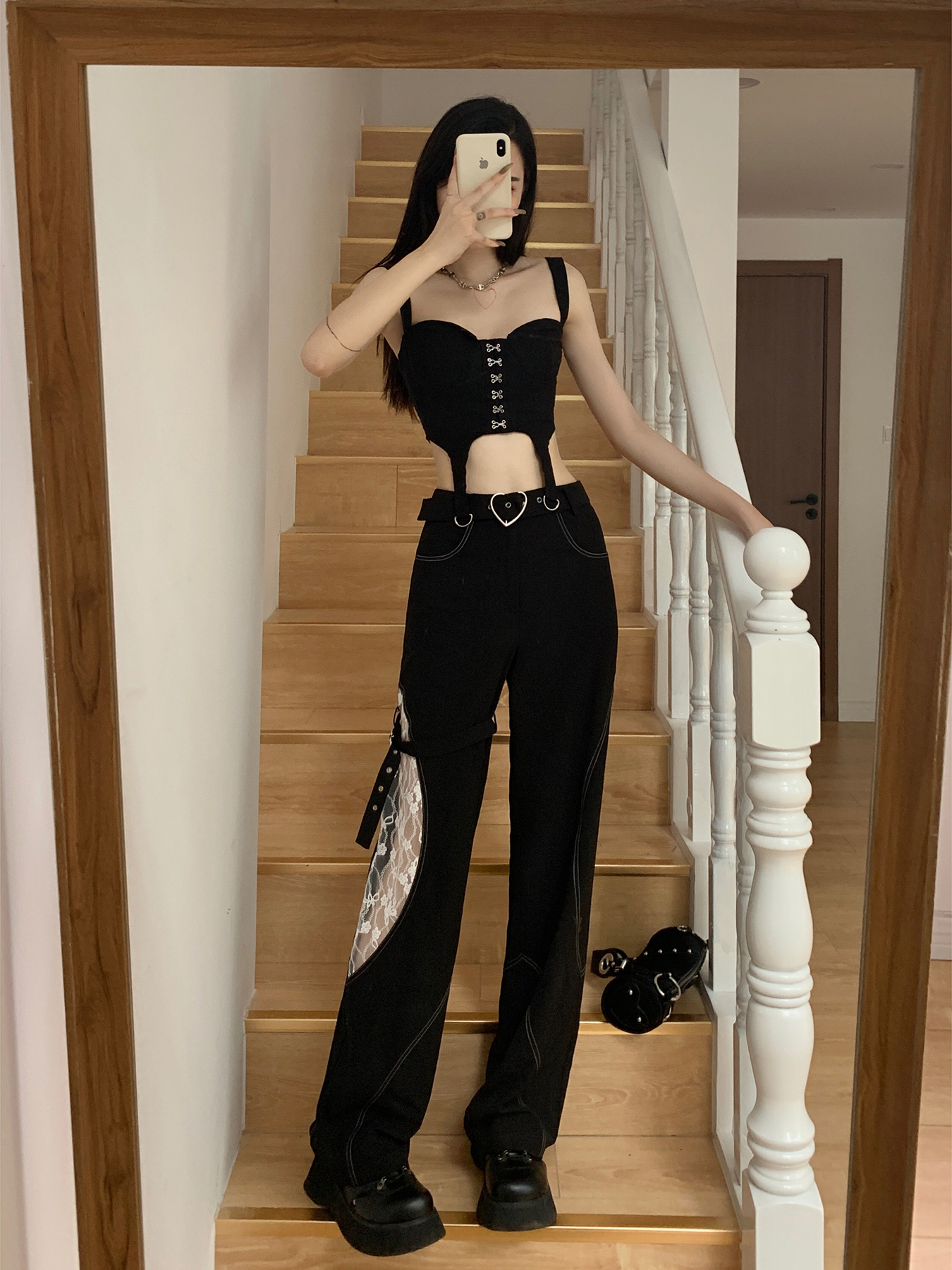 Title 2, High-waisted Ins Trendy Small Wide-leg Pants