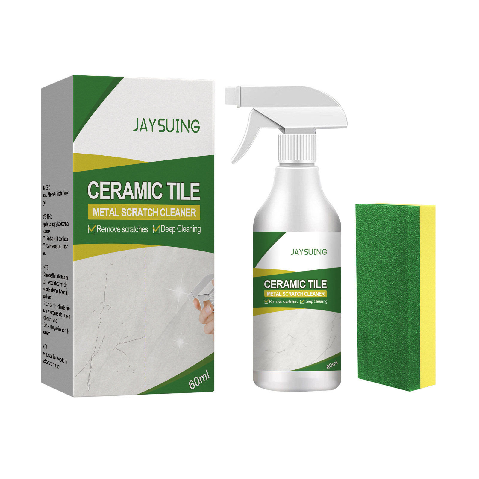 Jaysuing Tile Scratch Cleaner - Repairs, Cleans, And Brightens Scratch-Reducing Agent For Bathroom Floors And Walls.
