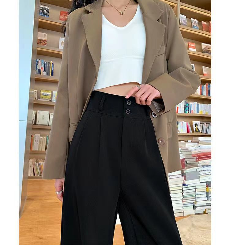 Versatile Slim Straight Leg Mopping Pants
