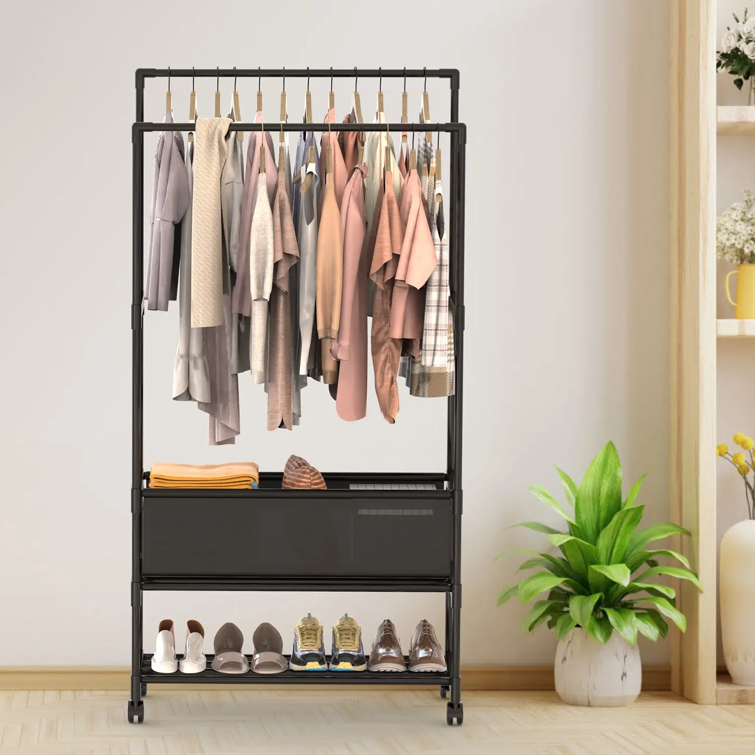 Double Rods Garment Rack