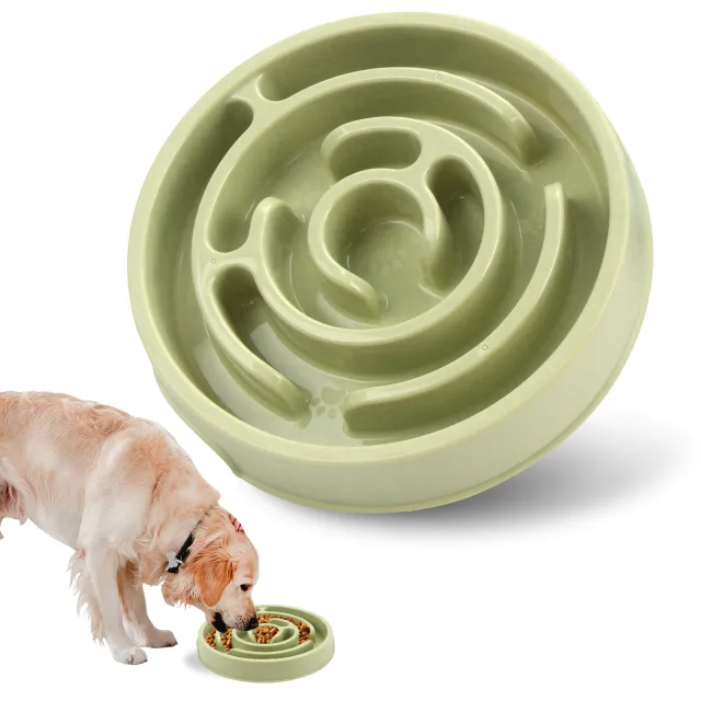Slow Feeder Dog Bowls Silicone Dog Puzzle Feeder Bowl For Healthy Eating Puppy Slow Feeder Bowl Anti Choking Dog Slow Feeder Bowls Green - Shop at LoveMi