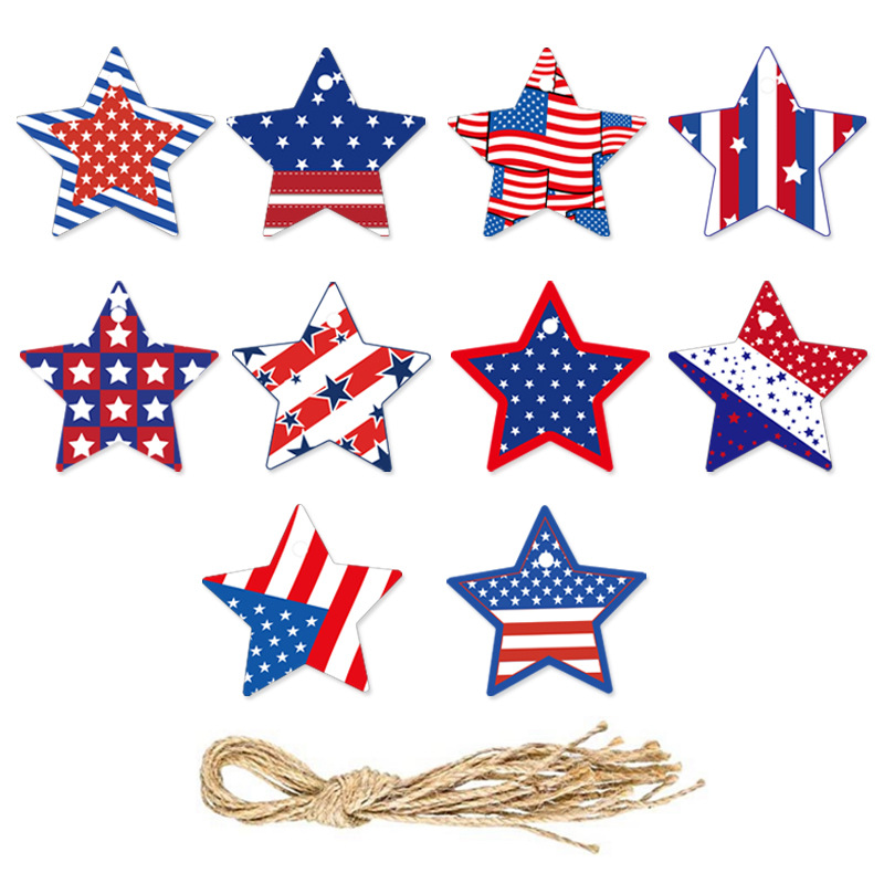 USA National Day Gift Decoration Charm Tag (10 Bags