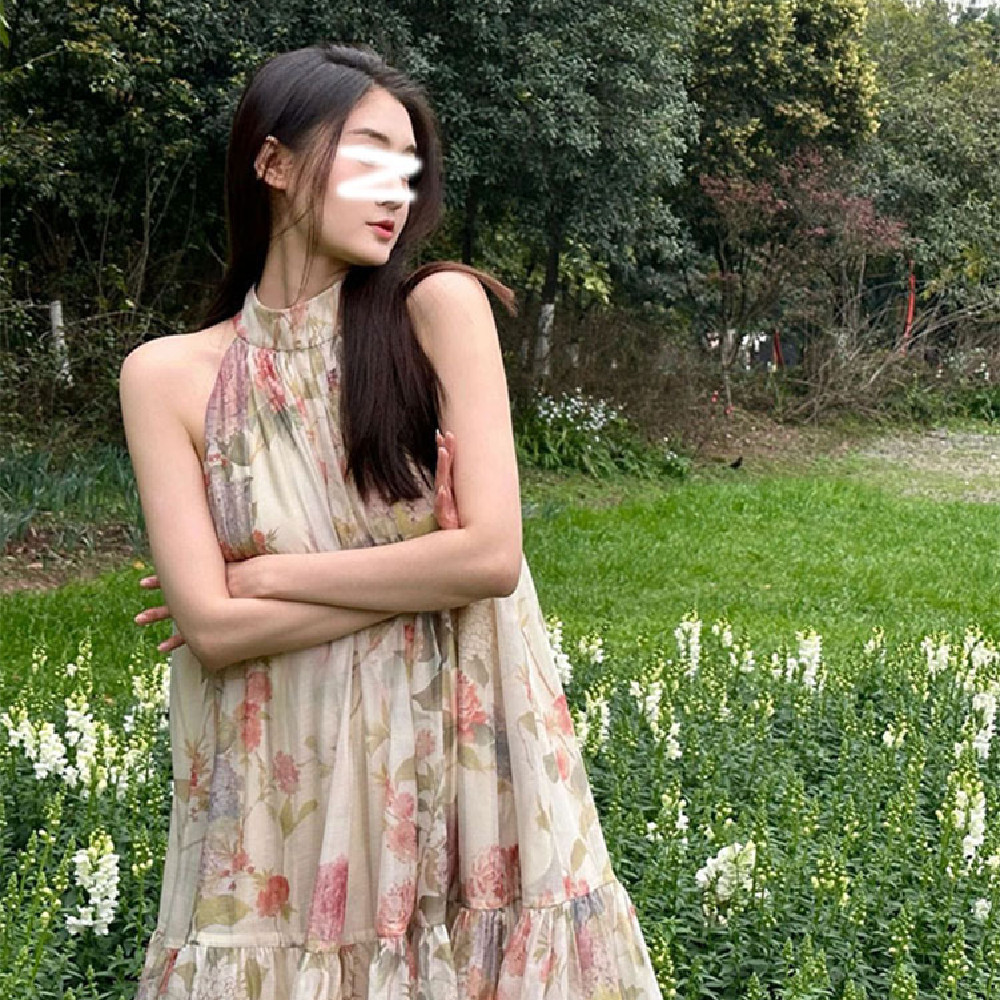 Print One-Step Maxi Dress