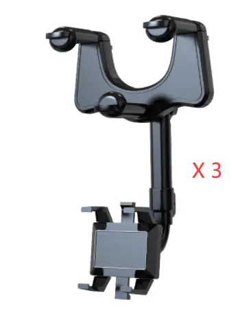 Rearview Mirror Phone Holder For Car Rotatable And Retractable Car Phone Holder Multifunctional 360 Rear View Mirror Phone Holder Suitable For All Mobile Phones