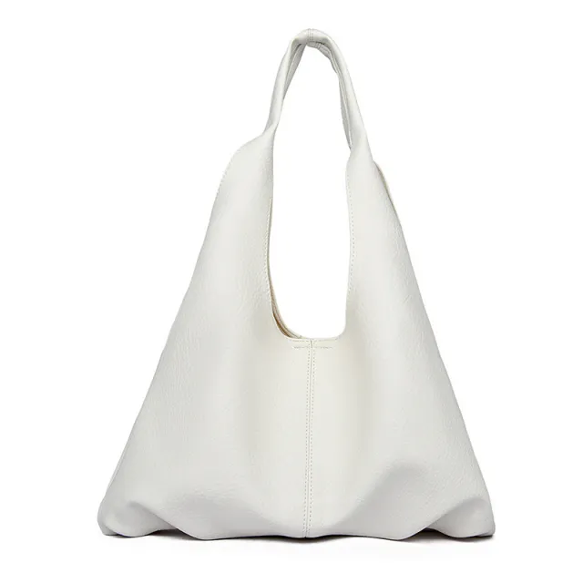 Ins Design Underarm Bags Fashion Solid Color Large Capacity Simple Shoulder Bag For Women Party Bags White - Shop at LoveMi