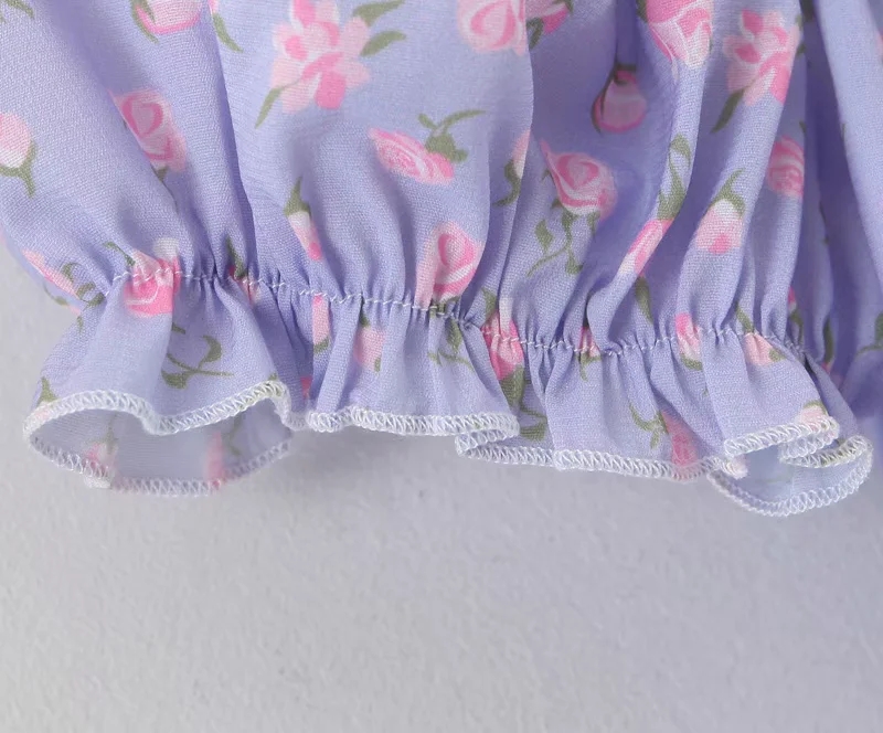 Top High Waisted Split Floral Skirt