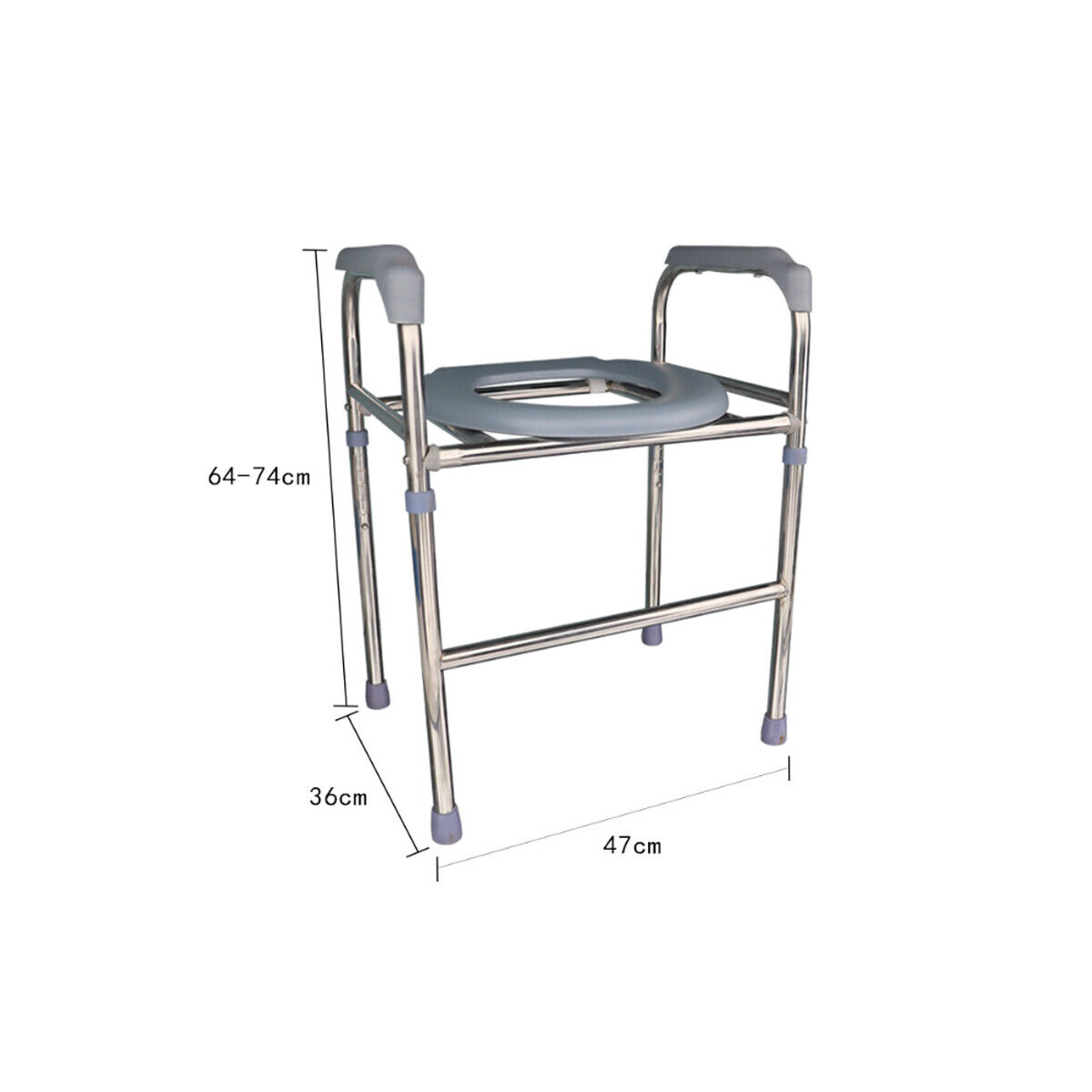 Raised Toilet Seat Frame Aluminium Alloy Adjustable Riser — image 4