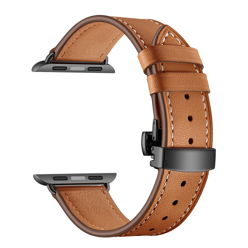 Fashion Simple Solid Color Leather Single Loop Strap