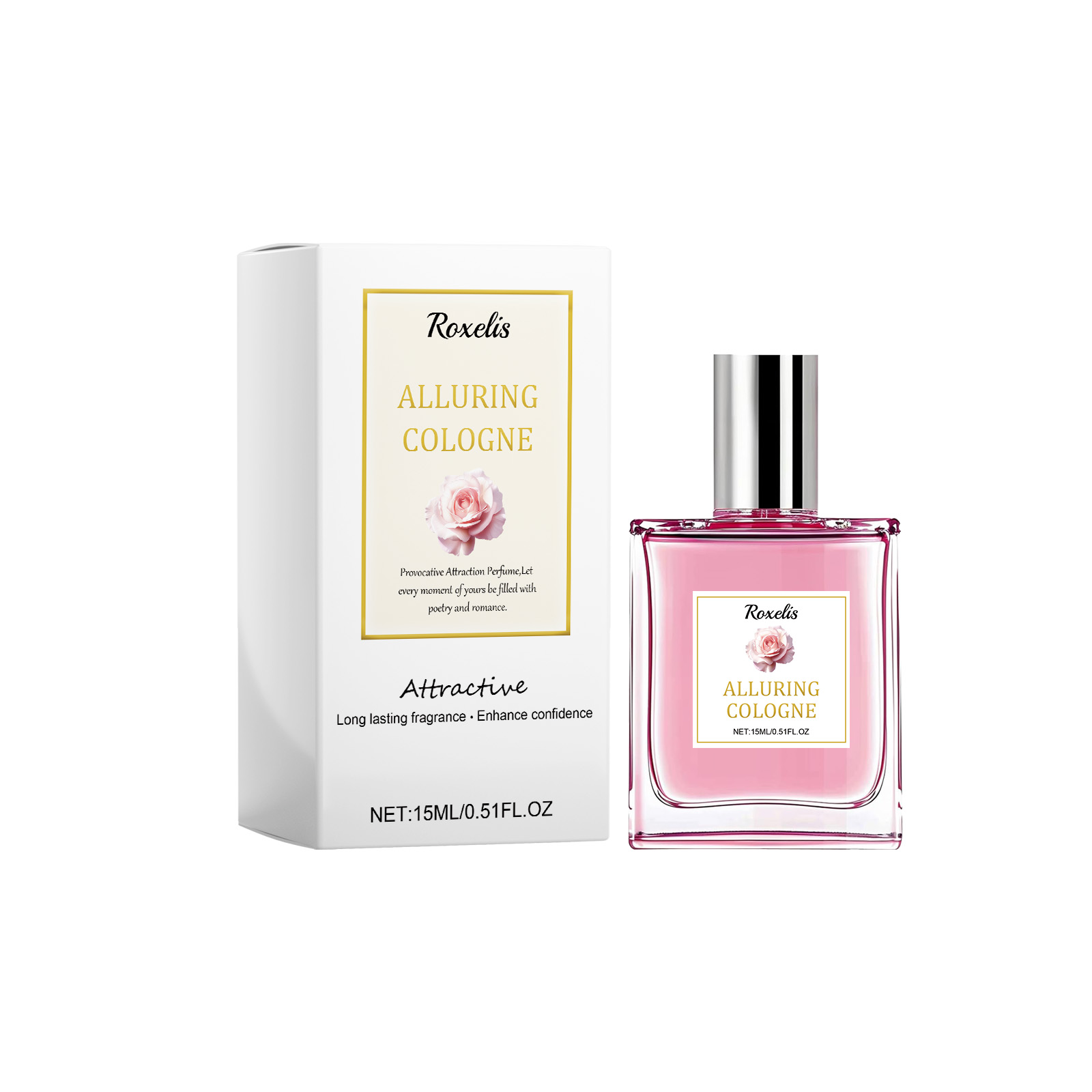 Rose warm floral perfume with long-lasting fragrance, 15ML. A blend of rose absolute, red currant & patchouli Rose is alluring, feminine, blushing, modern and playful. It delivers a light, refreshing way to fragrance. From Day to Night - Whether you're he